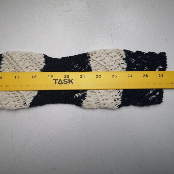 LRL Lauren Jeans Co. Ralph Lauren Ladies Size Small Navy & Beige Open Cardigan - Picture 8 of 9